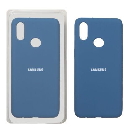 قاب سیلیکونی پاک کنی اورجینال Samsung Galaxy A10s - آبی تیره (پک اصلی)