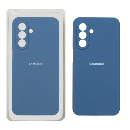 قاب سیلیکونی پاک کنی محافظ لنزدار اورجینال Samsung Galaxy A17 / A26 - آبی تیره (پک اصلی)