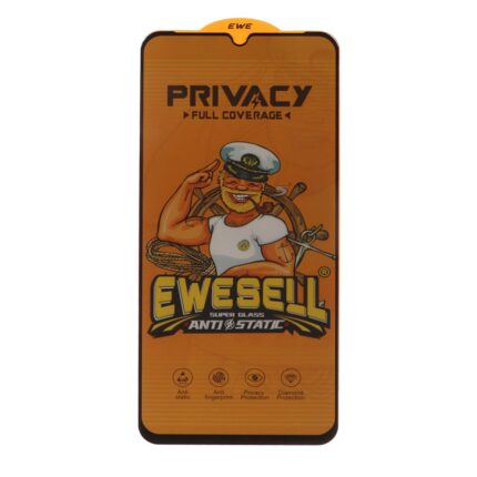 محافظ صفحه نمایش شیشه ای Full Cover Ewesell Anti Static Privacy مدل Samsung Galaxy A07 / A06