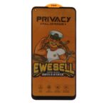 محافظ صفحه نمایش شیشه ای Full Cover Ewesell Anti Static Privacy مدل Samsung Galaxy A11 / M11 / Redmi Note 9 / Note 9t / Mi 11 lite / Mi 12 lite / Realme 7 / Realme 9
