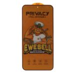 محافظ صفحه نمایش شیشه ای Full Cover Ewesell Anti Static Privacy مدل Samsung Galaxy A27 / A35 / A55