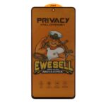 محافظ صفحه نمایش شیشه ای Full Cover Ewesell Anti Static Privacy مدل Samsung Galaxy A51 / A52 / A53 / M31s / S20 fe