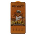 محافظ صفحه نمایش شیشه ای Full Cover Ewesell Anti Static Privacy مدل Xiaomi Redmi Note 13 4G / Poco M7 Pro 5G