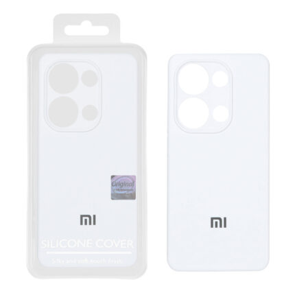قاب سیلیکونی پاک کنی اورجینال Master Quality مدل Xiaomi Redmi Note 14S / Note 13 Pro 4G / Poco M6 Pro 4G - سفید (پک دار)