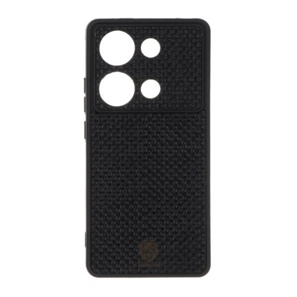 قاب طرح چرم حصیری Golden lion مدل Xiaomi Redmi Note 14S / Note 13 Pro 4G / Poco M6 Pro 4G - مشکی
