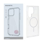 قاب اورجینال Magnetic دور ژله ای MagSafe مدل Samsung Galaxy S24 Ultra - سفید (پک دار)