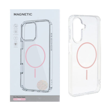 قاب اورجینال Magnetic دور ژله ای MagSafe مدل Samsung Galaxy A17 / A26 - صورتی (پک دار)