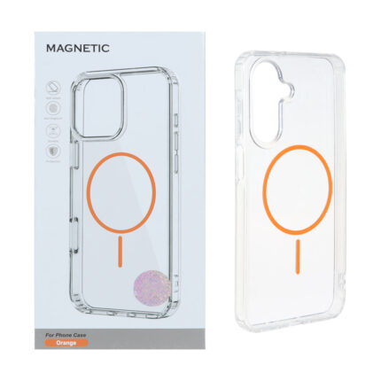 قاب اورجینال Magnetic دور ژله ای MagSafe مدل Samsung Galaxy A17 / A26 - نارنجی (پک دار)