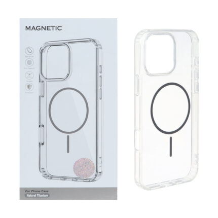 قاب اورجینال Magnetic دور ژله ای MagSafe مدل Apple iPhone 16 Pro Max - خاکستری (پک دار)