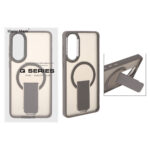 قاب اورجینال Q Series مات Magsafe استندشو لنز متال Samsung Galaxy S25 Edge - خاکستری (پک دار)