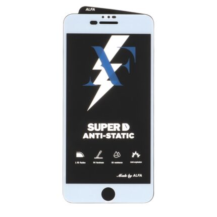 محافظ صفحه نمایش شیشه ای Super D Anti Static ALFA مدل Apple iPhone 6 Plus / 6S Plus / 7 Plus / 8 Plus - سفید
