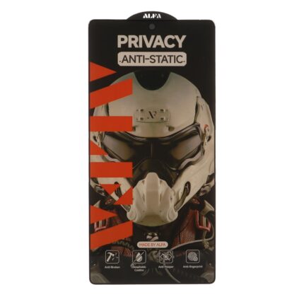 محافظ صفحه نمایش شیشه ای Full Cover ALFA Anti Static Privacy مدل Samsung Galaxy S25 Ultra