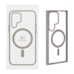 قاب شفاف دور رنگی Samsung Galaxy S24 Ultra با قابلیت شارژ MagSafe - طوسی (پک دار) - MPS
