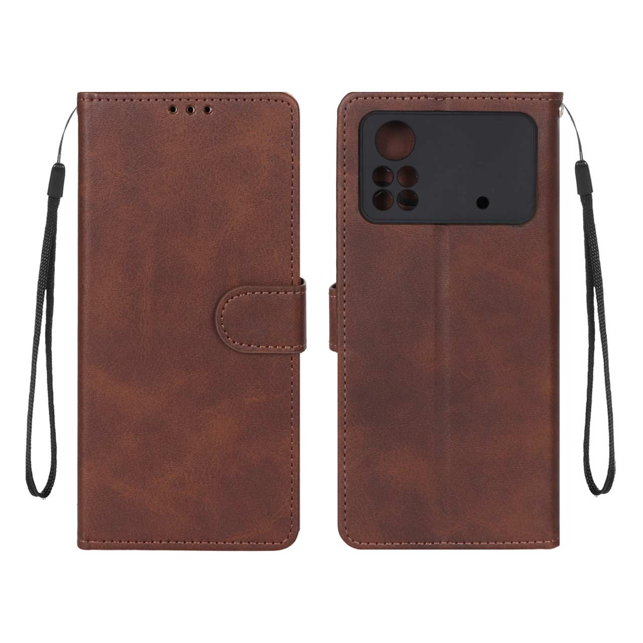 1490570 کیف موبایل مگنتی درجه یک MNC مدل Xiaomi Poco X4 Pro - قهوه ای - تصویر 1