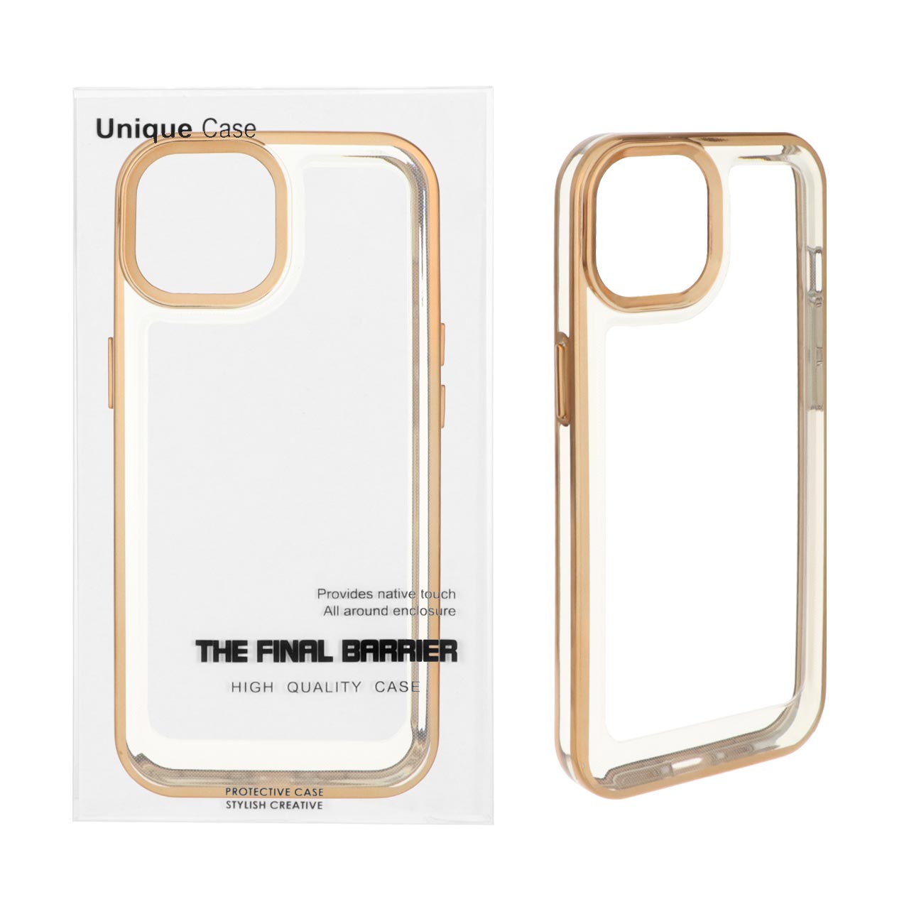 1491224 قاب اورجینال کروم Apple iPhone 15 / iPhone 14 / iPhone 13 - طلایی (پک دار) - تصویر 1