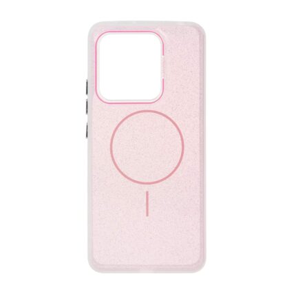 قاب اکلیلی Funnyrich طرح مگ سیف دور مات Xiaomi Redmi Note 13 4G - صورتی