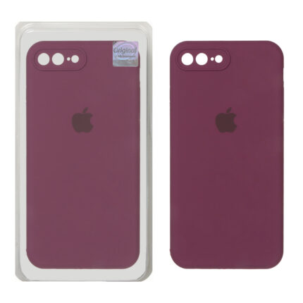 قاب سیلیکونی پاک کنی اورجینال Master Quality مدل Apple iPhone 7 Plus / iPhone 8 Plus - زرشکی (پک دار)