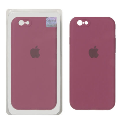 قاب سیلیکونی پاک کنی اورجینال Master Quality مدل Apple iPhone 6 / iPhone 6s - زرشکی (پک دار)