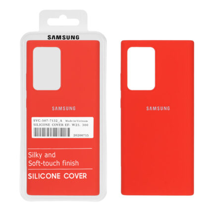 قاب سیلیکونی پاک کنی اورجینال درجه یک Samsung Galaxy Note20 Ultra - قرمز (پک اصلی)