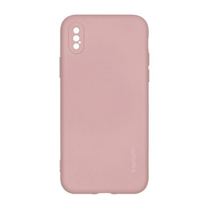 قاب سیلیکونی Spigen محافظ لنزدار Apple iPhone X / iPhone XS - صورتی چرک
