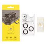 محافظ لنز رینگی اورجینال Ultra Camera Lens Ushield شابلون دار Apple iPhone 16 Pro Max / iPhone 16 Pro - خاکستری روشن (پک دار)