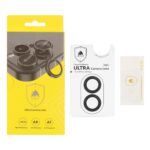 محافظ لنز رینگی اورجینال Ultra Camera Lens Ushield شابلون دار Apple iPhone 16 / iPhone 16 Plus - مشکی (پک دار)