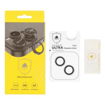 محافظ لنز رینگی اورجینال Ultra Camera Lens Ushield شابلون دار Apple iPhone 13 / 13 Mini - نقره ای (پک دار)