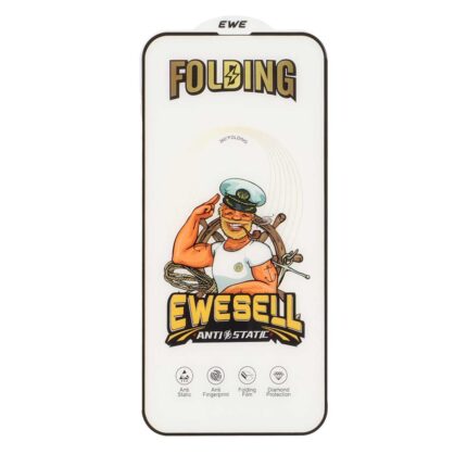 محافظ صفحه نمایش شیشه ای Full Cover Ewesell Anti Static Folding مدل Apple iPhone 16 Pro Max