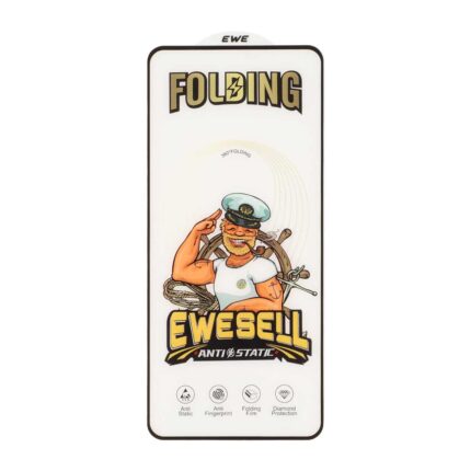 محافظ صفحه نمایش شیشه ای Full Cover Ewesell Anti Static Folding مدل Xiaomi Redmi Note 12S / Redmi Note 11 4G / Redmi Note 11S / Redmi Note 10 4G / Redmi Note 10S / Poco M5S / Poco M4 Pro 4G