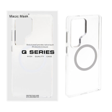 قاب اورجینال Magic Mask پشت سخت شفاف MagSafe مدل Samsung Galaxy S25 Ultra (پک دار)