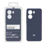 قاب سیلیکونی پاک کنی اورجینال درجه یک Xiaomi Poco X7 Pro - سرمه ای (پک دار)