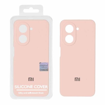 قاب سیلیکونی پاک کنی اورجینال Master Quality مدل Xiaomi Redmi A5 / Poco C71 - کرم نارنجی (پک دار)