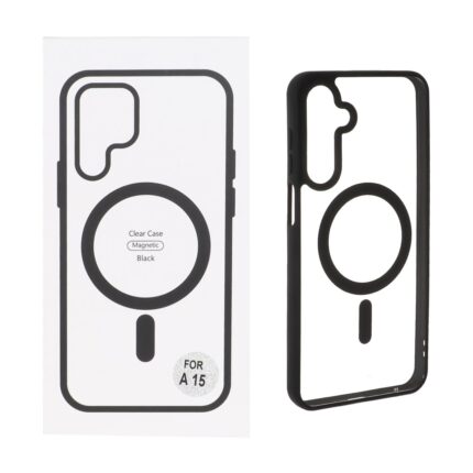 قاب شفاف Samsung Galaxy A16 با قابلیت شارژ MagSafe - مشکی (پک دار)