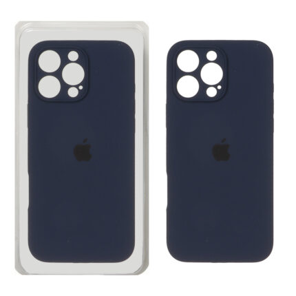 قاب سیلیکونی پاک کنی محافظ لنزدار اورجینال Apple iPhone 16 Pro Max - سرمه ای تیره (پک دار) - NTC