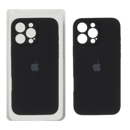 قاب سیلیکونی پاک کنی محافظ لنزدار اورجینال Apple iPhone 16 Pro Max - مشکی (پک دار) - NTC