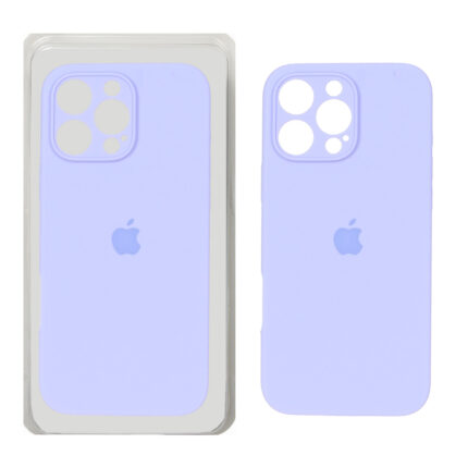 قاب سیلیکونی پاک کنی محافظ لنزدار اورجینال Apple iPhone 16 Pro Max - بنفش روشن (پک دار) - NTC