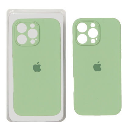 قاب سیلیکونی پاک کنی محافظ لنزدار اورجینال Apple iPhone 16 Pro Max - سبز مغز پسته ای (پک دار) - NTC