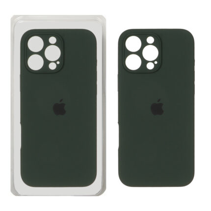 قاب سیلیکونی پاک کنی محافظ لنزدار اورجینال Apple iPhone 16 Pro Max - سبز تیره (پک دار) - NTC
