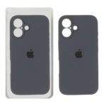 قاب سیلیکونی پاک کنی محافظ لنزدار اورجینال Apple iPhone 16 - خاکستری (پک دار) - NTC