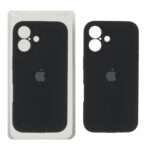 قاب سیلیکونی پاک کنی محافظ لنزدار اورجینال Apple iPhone 16 - مشکی (پک دار) - NTC