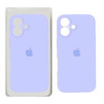 قاب سیلیکونی پاک کنی محافظ لنزدار اورجینال Apple iPhone 16 - بنفش روشن (پک دار) - NTC