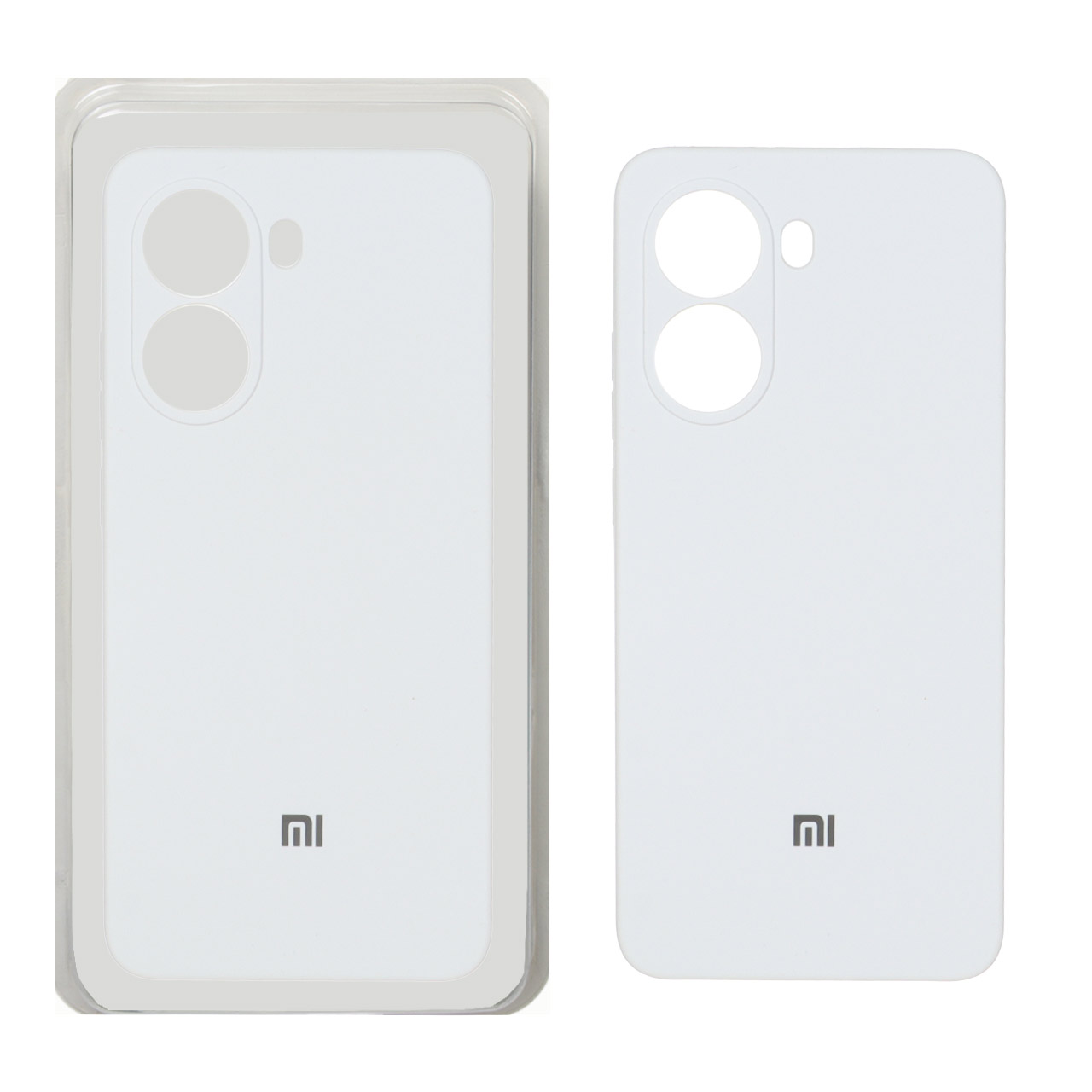 1518168 قاب سیلیکونی پاک کنی محافظ لنزدار اورجینال Xiaomi Poco X7 Pro - سفید (پک دار) - تصویر 1