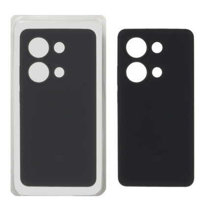 قاب سیلیکونی پاک کنی محافظ لنزدار اورجینال Xiaomi Redmi Note 14S / Note 13 Pro 4G / Poco M6 Pro 4G - مشکی (پک دار)