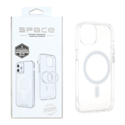 قاب اورجینال Space شفاف Magsafe مدل Apple iPhone 13 / iPhone 14 (پک دار)