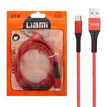 کابل شارژ فست Liami Type-C - قرمز (گارانتی شش ماهه شرکتی)