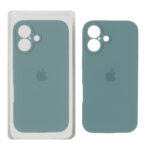 قاب سیلیکونی پاک کنی محافظ لنزدار اورجینال Apple iPhone 16 - سبز ارتشی (پک دار) - NTC