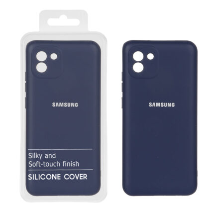 قاب نیو سیلیکون محافظ لنزدار RFF مدل Samsung Galaxy A03 - سرمه ای (پک دار)
