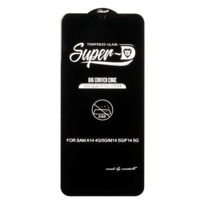 محافظ صفحه نمایش شیشه ای Samsung A14 / M14 / F14 / A22 5G - Full Cover Super D Mietubl - ESD - مشکی (بدون پک) - NTC ORG