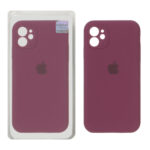 قاب سیلیکونی پاک کنی اورجینال Master Quality مدل Apple iPhone 11 - زرشکی (پک دار)