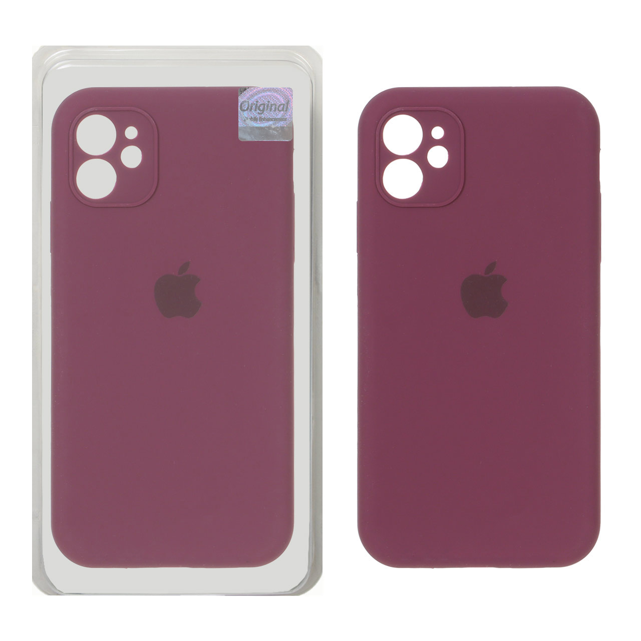 1535946 قاب سیلیکونی پاک کنی اورجینال Master Quality مدل Apple iPhone 11 - زرشکی (پک دار) - تصویر 1